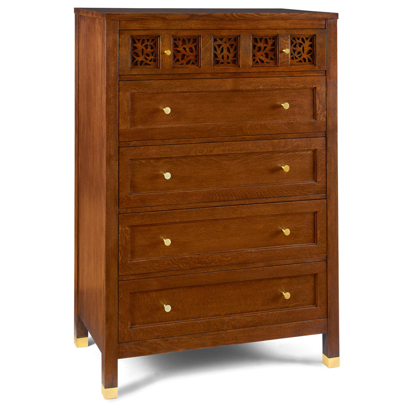 Surrey Hills 5 - Drawer Solid Wood Dresser, Manlius