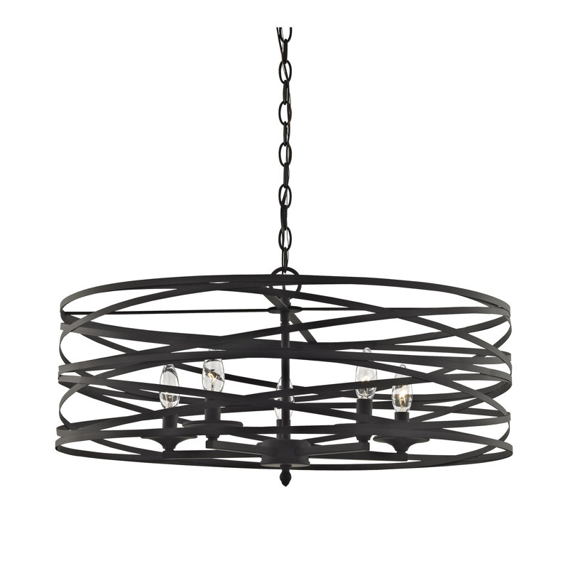 Lustre à cage 4 lumières - Noir