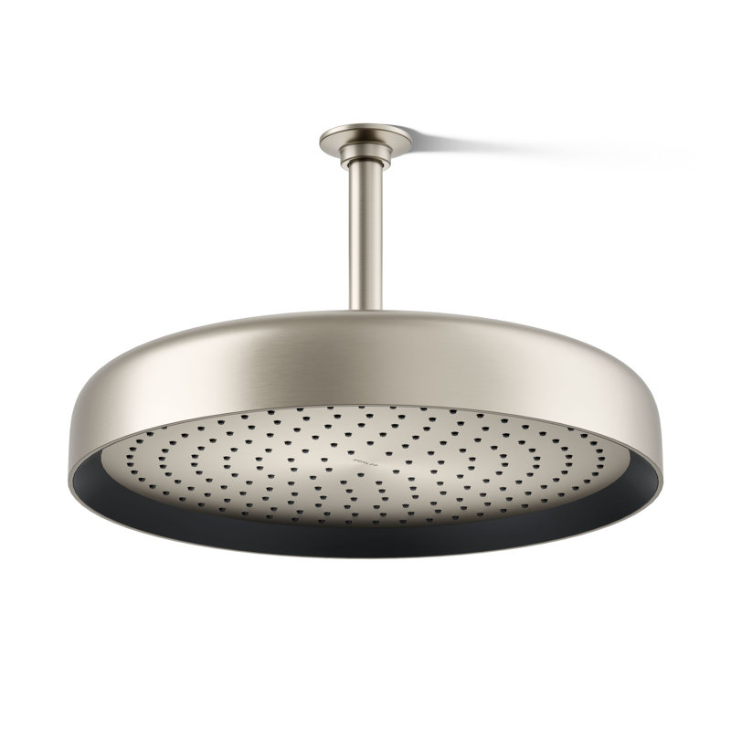 Statement 14" Single-Function Wall or Ceiling-Mount Round Rainhead, Round Rain Showerhead 2.5 GPM, Vibrant Brushed Nickel