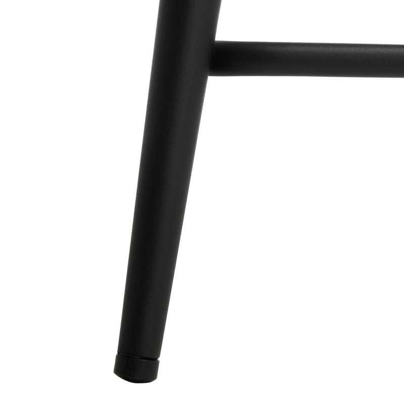 Kelsey Upholstered Counter Stool with Metal Frame, Beige