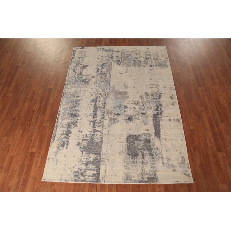 Tapis oriental contemporain à motif abstrait contemporain