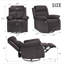 Petit fauteuil inclinable et pivotant à bascule pour femmes adultes pour petits espaces, chambre à coucher, salon