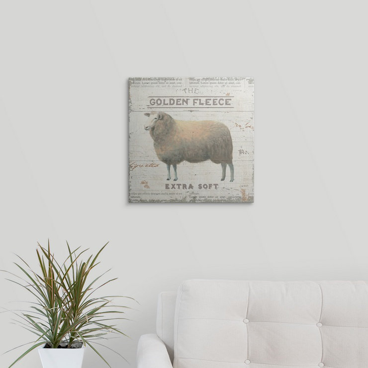 «On the Farm IV» par Hopperton, affiche vintage, H 35 po x l 35 po x P 1,5 po, Toile