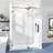 44-49" W x 76" H Frameless Single Pivot Shower Door with Clear Tempered Glass, Shatter-Resistant Film & Installation Hole Locator-129041575