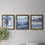«Soft Solace Indigo», ensemble de 3 peintures sur toile encadrées-376960716-376960717