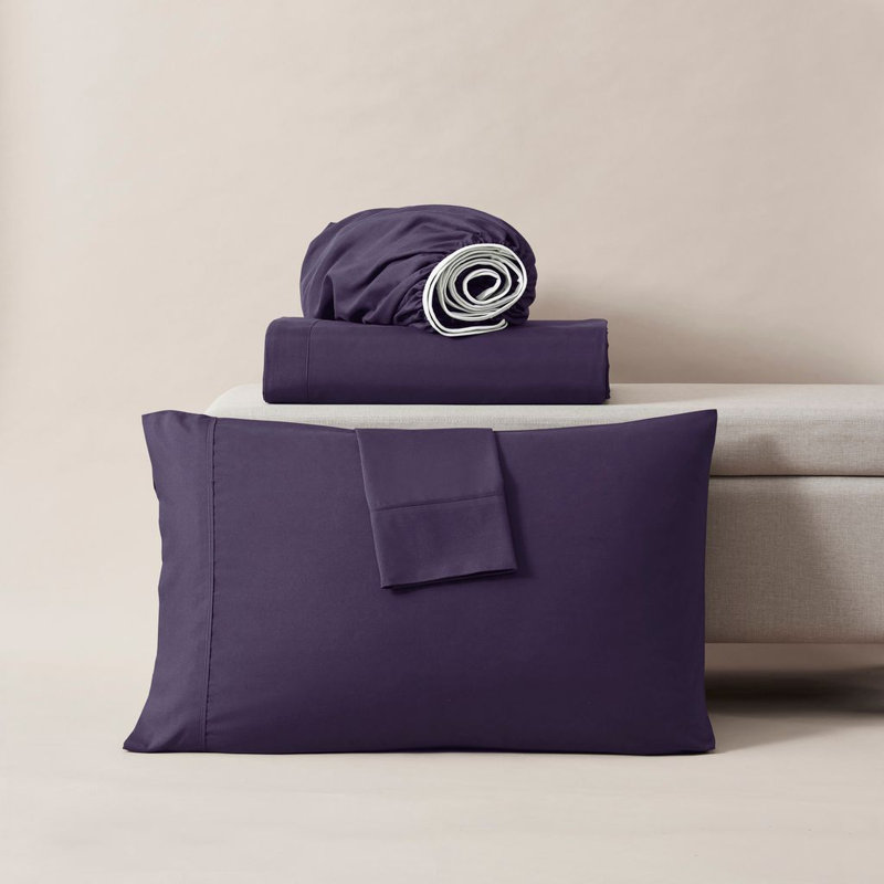Ensemble de draps doux et respirant Hotel Collection, Mauve aubergine, Lit double