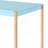 Baby Blue and Gold Writing Mata with USB Ports, Stylish and Functional for Modern Home Office Setup.-465326278