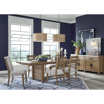 Rectangular Dining Table With 2 Benches 2 Side Chairs Server And Display Cabinet