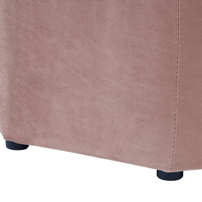Rangement spécialisé 25 po noir capitonné, Velours rosé, Médium