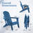 Carbondale Foldable Outdoor Adirondack Chair-434960625