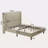 High Headboard Upholstered Bed, Bed Frame, 12-Slat Support, Easy To Assemble, Beige, Linen Cloth, No Box Spring Needed-1350736271