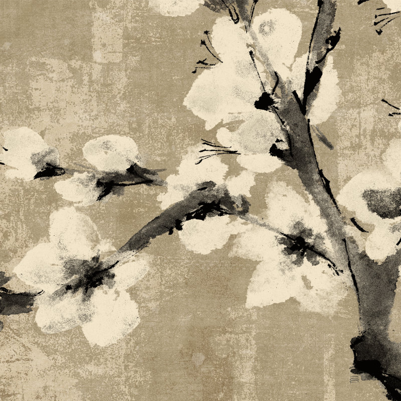" Plum Blossom I Neutral " by Chris Paschke Painting Print, 36" H x 36" W x 1.25" D