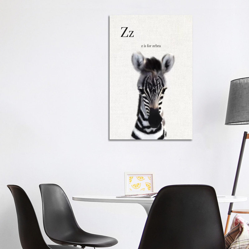 Baby Zebra Linen by Leah Straatsma - Wrapped Canvas Gallery-Wrapped Canvas Giclée, 101.6 cm H x 66.04 cm W x 1.91 cm D
