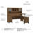 Paelynn 72” L-Shaped Sit to Stand Desk with Hutch, Adjustable Height, Storage, Modern Wood, Fresh Walnut-1680500106