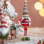 Ensemble de 2 gnomes de Noël 2 pièces, H 29,5 po, rouge et vert, gnome de Noël avec chapeau tricoté, décorations de fêtes