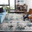 Tapis ivoire / bleu marine Mesa-354517803