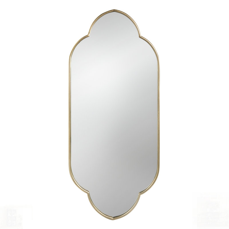 Miroir mural décoratif avec bords entaillés, parfait pour ajouter de l'élégance et de la lumière à n'importe quelle pièce