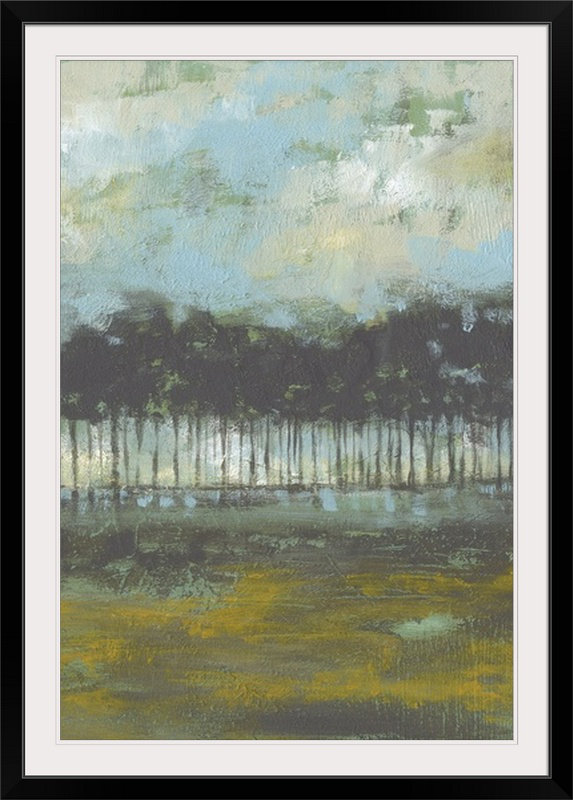 « ii » jennifer grolier, reproduction d’art Golden Field, Cadre noir, H 32 po x l 24 po x P 1 po