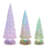 LED Multicolor Textured Tree (Set of 3)