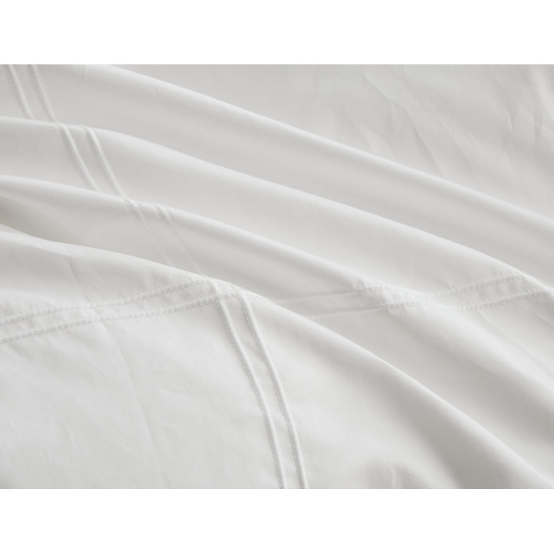 Ensemble de housse de couette en coton égyptien 3 pièces, Blanc, Housse de couette très grand et 2 très grandes t