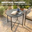 Round Metal Outdoor Side Table , 54cm W 54cm D