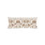 Warm Beige Blossom Field Linen Pillow 14x40 with Down Insert