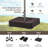 11 Pcs Patio Dining Table Chair Set With Umbrella And Base-753131331-753131328