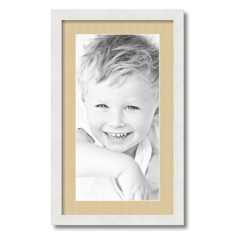 Cadre pour photo simple blanc mat 10 "x 20", Chuchotement vert