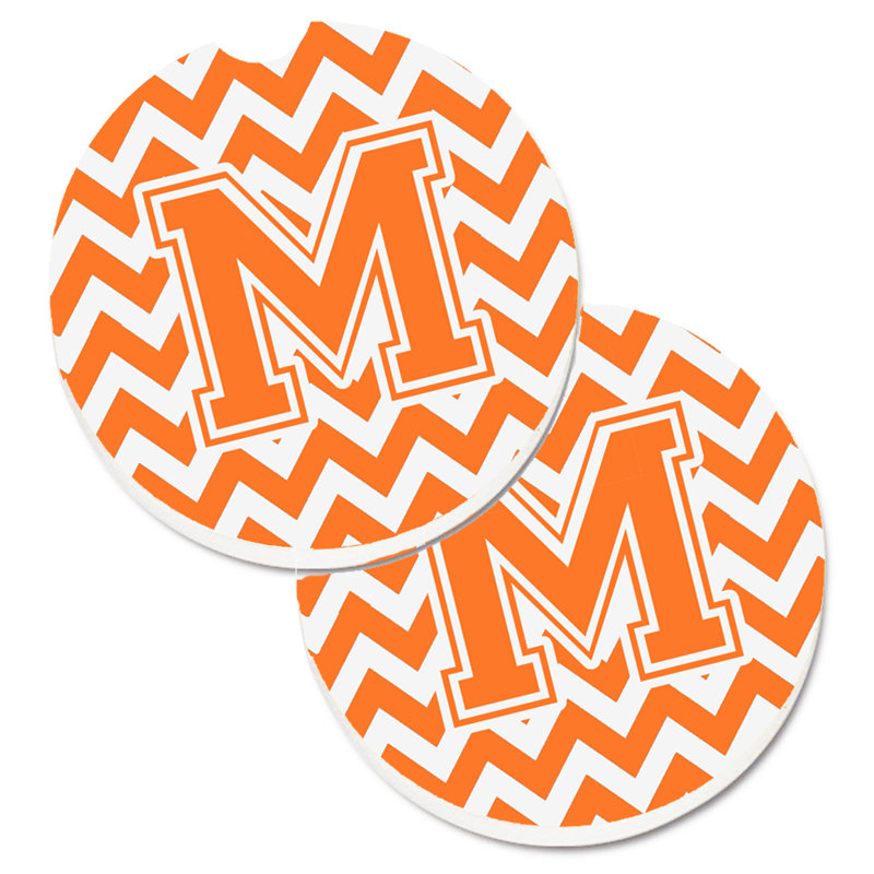 Sous-verre pour voiture, M, Blanc / orange