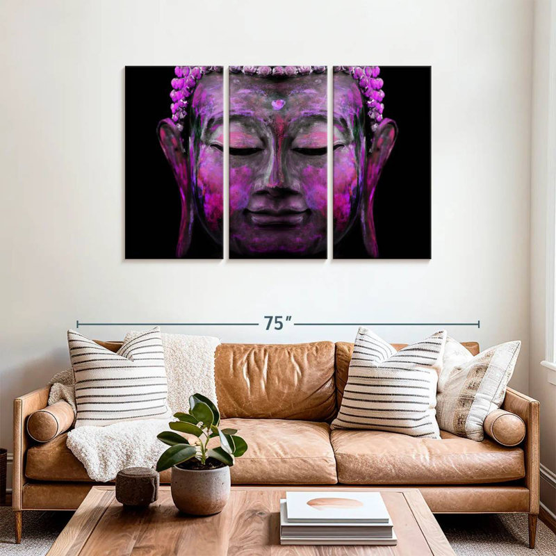 Adella Purple Buddha, 36" H x 57" W