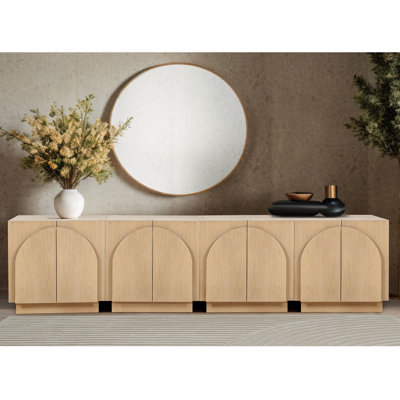  Crédence modulaire en bois massif 4 pièces Aurelie