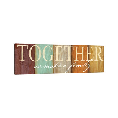 Family Sentiment Sign II Spice by Cynthia Coulter - Wrapped Canvas Print