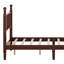 Lit plateforme simple en bois avec tête de lit en forme de gourde, lit plateforme de style rétro-458054035