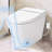 Heated Seat Toilet - 4 Levels Temp, Dual Flush System, Foot Sensor, Led Night , Compact Design Adjustable Flush, Infrared Bathroom