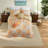 Comfortable Orange Polyester Bedding Sets, Modern Damask Design For Home