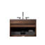 Meuble-lavabo mural noir et noyer de 30 po avec lavabo intégré en céramique à 3 trous avec trop-plein-664611288-664611292