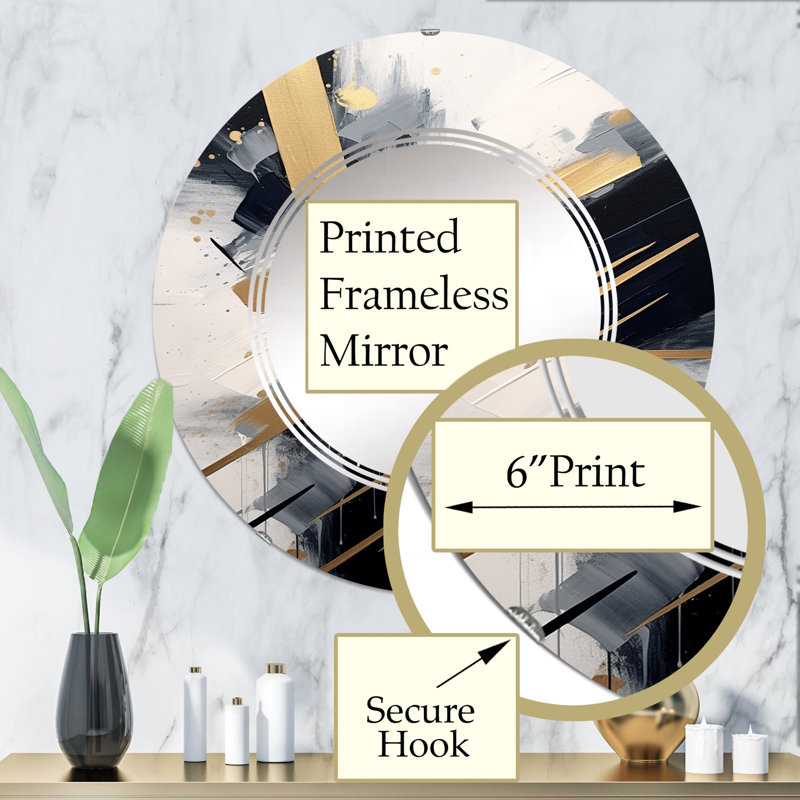Miroir mural Zihang, 32 po x 32 po