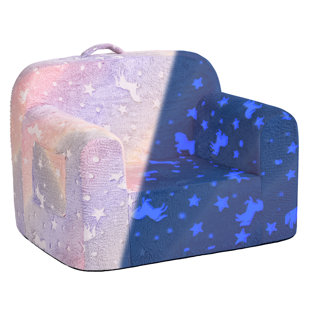 Kids Sofa Toddler Chair, Children Couch With Side Pockets
