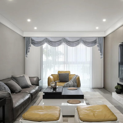 Luxury Valances For Living Room With Beads Crystals Grey Waterfall Swag Waterfull Valance Bedroom Dining Room Curtains Tulle Kitchen Large Window Vertical Blinds Door Rod Pocket 1 Panel(98in, Grey)
