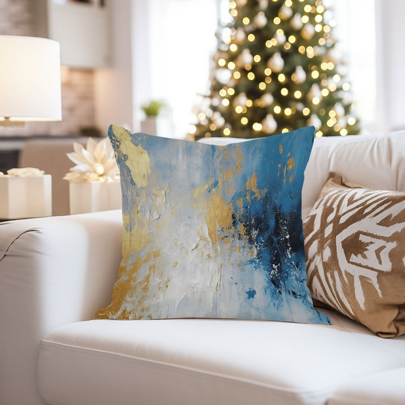 Abstract Modern Transitional Abstract I Paint Brush Strokes Modern, 16"H x 16"W