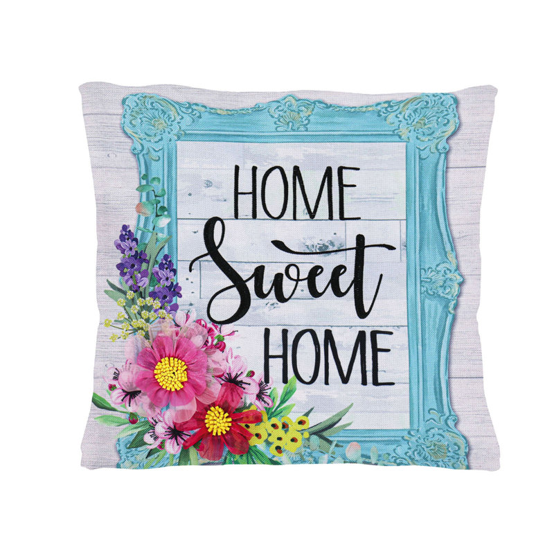 Housse de coussin interchangeable Home Sweet Home