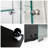 Tempered glass display cabinet, wine cabinet,storage cabinet,file cabinet,with Bluetooth LED light strip,lock on the door,equipped with cast,easy to move,for living room, bedroom,hallway,Office,black-1546261567