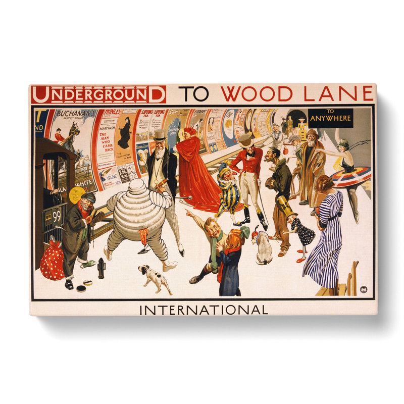 London Underground To Wood Lane, 50cm H x 76cm W x 3cm D