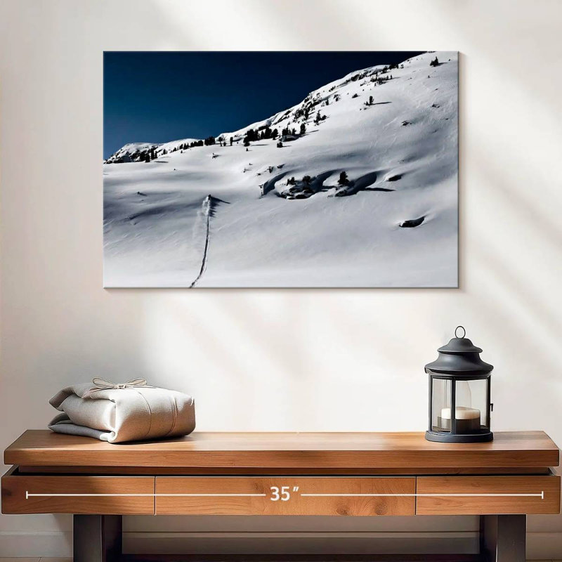 Uphill Snowmobiling, 16" H x 24" W