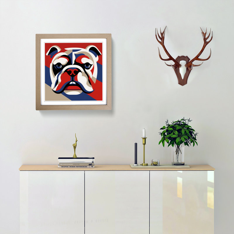 1 Piece Single Picture Frame Wall Art, Oak