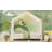 House-Shaped Wooden Kids Bed With Canopy And High Railings, Twin Size, White, Ideal For Safe And Stylish Sleep-65692429-65692428