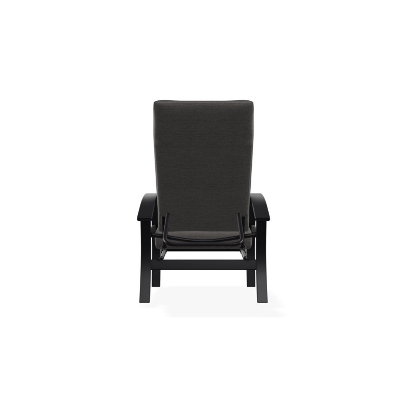 Belle Isle Outdoor Lounge Chair, Black, Canvas Granite Sunbrella® Canvas