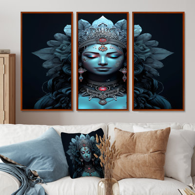 «Blue Shiva Compassion - Hinduism», ensemble de décorations murales