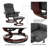 Averyann  Swivel Recliner With Ottoman, Manual Recliner Chairs With Wood Base, Chenille Fabric-452200733