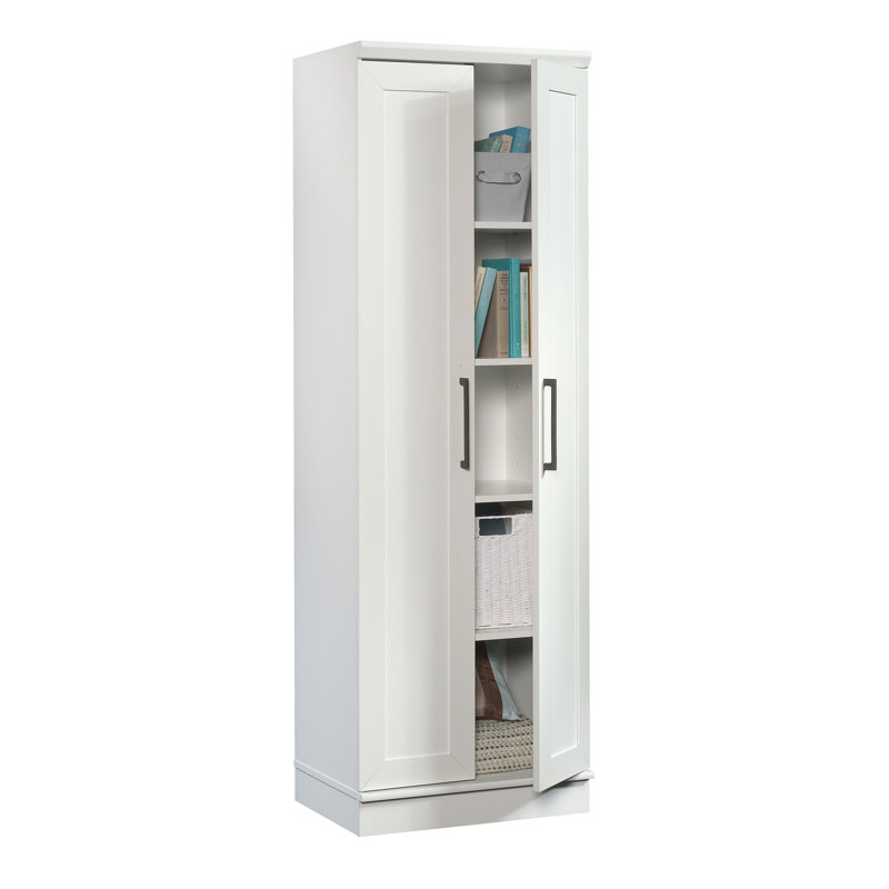 Carnesha 4 - Shelf Storage Cabinet, Soft White